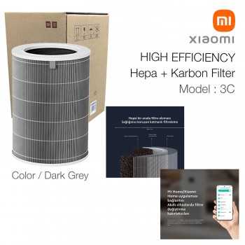 Xiaomi Mi Air Purifier 3C Filtre Gri Hepa High Efficiency   Gri Hepa High Efficiency