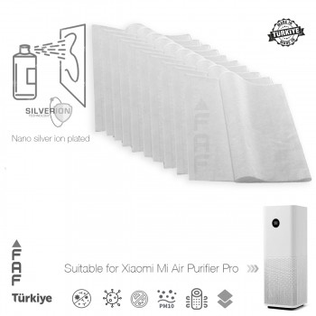 10 Adet Xiaomi Air Purifier PRO Filtre Üstüne Ekstra Nano Gümüş İyonlu Elekrostatik Toz Tutucu Beyaz Ön Filtre  Koruyucu