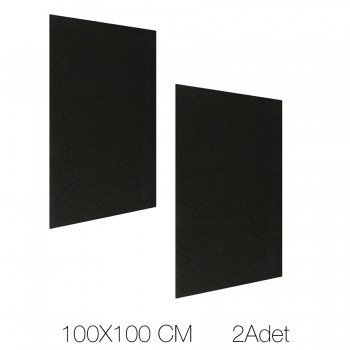 2 Adet 10mm Bacasız Davlumbaz, Havalandırmada Koku Alma, Real Aktif Karbon Keçe 100x100 Cm 
