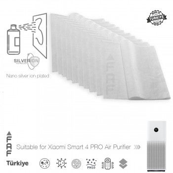 10 Adet Xiaomi Smart Air Purifier 4 PRO Filtre Üstüne  Uyumlu Gümüş İyonlu Elektrostatik Toz Tutucu Ön Filtre  Koruyucu