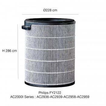 Philips Fy2122 Nanoprotect Filtre   Ac2000i Series : AC2936, AC2939, AC2958, AC2959  beyaz