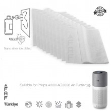 10 Adet Philips AC3836 Hava Temizleyici FY4440/30 Filtre Üstüne Uyumlu İlave Elektrostatik Toz Tutucu Koruyucu  Ön Filtre