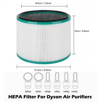 Dyson Hava Temizleyici Fan DP01 / DP03/ HP01 / HP02 Filtre, Faf TrueHepa 14 Natural