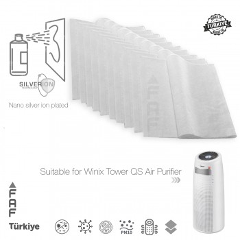 10 Adet Winix Tower QS Hava Temizleyici  Filtre Üstüne Uyumlu İlave Elekrostatik Toz Tutucu Koruyucu  Ön Filtre