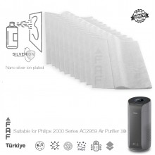 10 Adet Philips AC2959 Hava Temizleyici FY2180/30 Filtre Üstüne Uyumlu İlave Elektrostatik Toz Tutucu Koruyucu  Ön Filtre