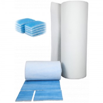 2x5 metre. 10m² G4 / EU4 Sınıfı Elyaf Filtre / Beyaz  / Mavi- Beyaz 1 Top