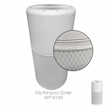 Arçelik Ar Atp 6100 i (Atp-6100I) Hava Temizleyici Aksesuarları  2 adet Dış Koruyucu Beyaz ve Siyah