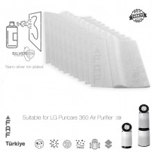 10 Adet LG Puricare 360 Hava Temizleyici  Filtre Üstüne Uyumlu İlave Elektrostatik Toz Tutucu Koruyucu  Ön Filtre