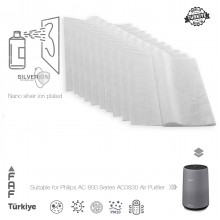 10 Adet Philips AC0830 Hava Temizleyici FY0194/30- FY0293/30 Filtre Üstüne Uyumlu İlave Elektrostatik Toz Tutucu Koruyucu Ön Filtre Philips 800 Serisi