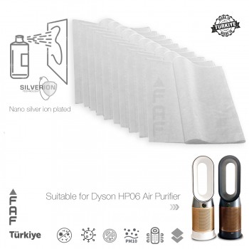 10 Adet Dyson HP06 Hava Temizleyici Filtre Üstüne Uyumlu İlave Elektrostatik Toz Tutucu Koruyucu  Ön Filtre