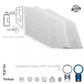 10 Adet Dyson DP01 Hava Temizleyici  Filtre Üstüne Uyumlu İlave Elektrostatik Toz Tutucu Koruyucu  Ön Filtre