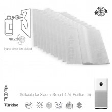 10 Adet Xiaomi Smart Air Purifier 4 Filtre Üstüne Uyumlu Gümüş İyonlu Elektrostatik Toz Tutucu Ön Filtre  Koruyucu