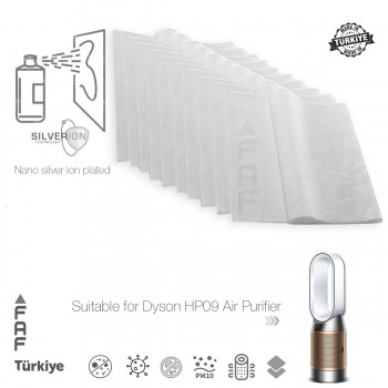 10 Adet Dyson HP09 Hava Temizleyici  Filtre Üstüne Uyumlu İlave Elektrostatik Toz Tutucu Koruyucu  Ön Filtre