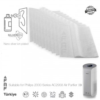 10 Adet Philips AC2958 Hava Temizleyici FY2180/30 Filtre Üstüne Uyumlu İlave Elektrostatik Toz Tutucu Koruyucu  Ön Filtre