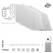10 Adet Xiaomi Air Purifier PROH Filtre Üstüne  Uyumlu Gümüş İyonlu Elektrostatik Toz Tutucu Ön Filtre  Koruyucu