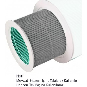 Xiaomi Mi  2H/2C/3H/3C/PRO /4/ Hepa Filtresi içine Uyumlu Formaldehit Koku Giderme Kartuş  Gri