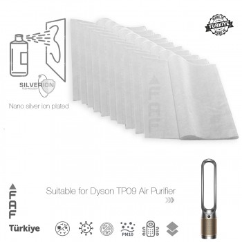 10 Adet Dyson TP09 Hava Temizleyici  Filtre Üstüne Uyumlu İlave Elektrostatik Toz Tutucu Koruyucu  Ön Filtre