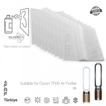 10 Adet Dyson TP06 Hava Temizleyici  Filtre Üstüne Uyumlu İlave Elektrostatik Toz Tutucu Koruyucu  Ön Filtre