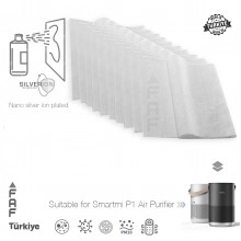 10 Adet Smartmi P1 Air Purifier Uyumlu Gümüş İyonlu Elektrostatik Toz Tutucu Ön Filtre  Ön Filtre