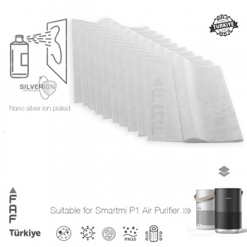 10 Adet Smartmi P1 Air Purifier Uyumlu Gümüş İyonlu Elektrostatik Toz Tutucu Ön Filtre  Ön Filtre