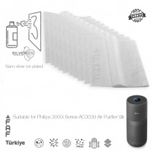 10 Adet Philips AC3039 Hava Temizleyici FY3430/30 Filtre Üstüne Uyumlu İlave Elektrostatik Toz Tutucu Koruyucu  Ön Filtre