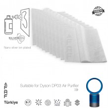 10 Adet Dyson DP03 Hava Temizleyici  Filtre Üstüne Uyumlu İlave Elektrostatik Toz Tutucu Koruyucu  Ön Filtre