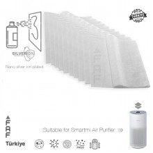 10 Adet Smartmi Air Purifier Uyumlu Gümüş İyonlu Elektrostatik Toz Tutucu Ön Filtre  Ön Filtre