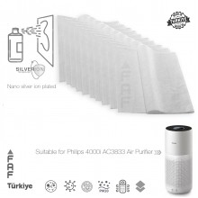 10 Adet Philips AC3833 Hava Temizleyici FY4440/30 Filtre Üstüne Uyumlu İlave Elektrostatik Toz Tutucu Koruyucu  Ön Filtre