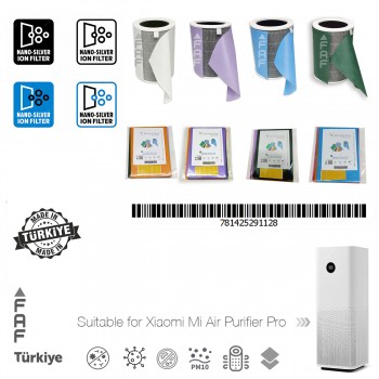 10 Adet Xiaomi Air Purifier PRO Filtre Üstüne Uyumlu Ekstra Nano Gümüş İyonlu Karışık Renkli Toz Tutucu Ön Filtre  Koruyucu