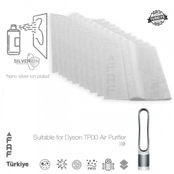 10 Adet Dyson TP00 Hava Temizleyici  Filtre Üstüne Uyumlu İlave Elektrostatik Toz Tutucu Koruyucu  Ön Filtre