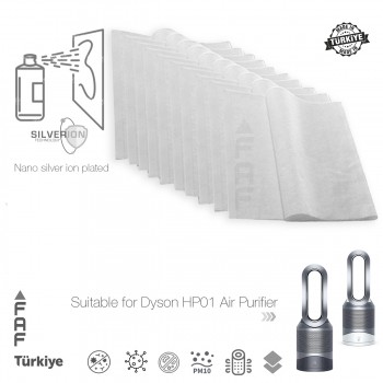 10 Adet Dyson HP01 Hava Temizleyici  Filtre Üstüne Uyumlu İlave Elektrostatik Toz Tutucu Koruyucu  Ön Filtre