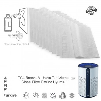 10 Adet 1mm TCL Breeva A1. ve A1W Filtre Üstüne Uyumlu İlave Elektrostatik Toz Tutucu Koruyucu ( A1C ye Uymaz)
