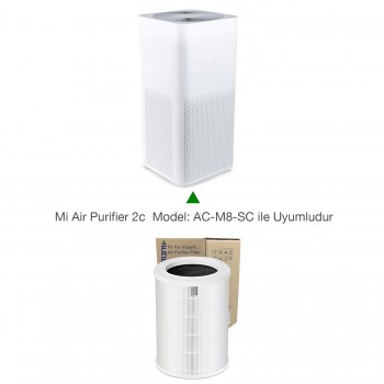 Xiaomi Smart Air Purifier Filtre 4 Model: AC-M16-SC Uyumlu Özel Seri High Efficiency Beyaz FAF / Natural Pure Hepa 14 Filtresi