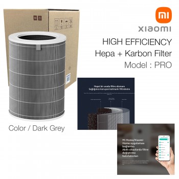 Xiaomi Mi Air Purifier Filtre 2H 2C 2S 3H 3C PRO Orjinal Çipli Rfid Filtre Gri